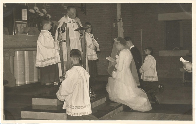 Mei 1960 bruiloft Truus Jansen en Henk Geurts