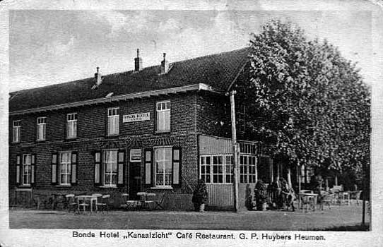 Hotel cafe restaurant Kanaalzicht Dorpstraat Heumen eigenaar G.P. Huybers